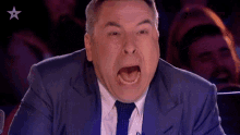 Screaming David Williams GIF - Screaming David Williams Britains Got Talent GIFs