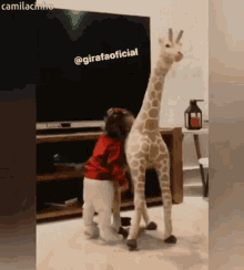 Camilacinho Hug GIF - Camilacinho Hug Giraffe GIFs