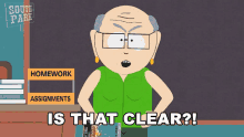 Is That Clear Mrs Garrison GIF - Is That Clear Mrs Garrison South Park GIFs