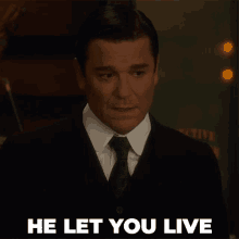 He Let You Live William Murdoch GIF - He Let You Live William Murdoch Murdoch Mysteries GIFs