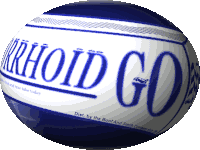 Haemorrhoid Go Blue And White Sticker - Haemorrhoid Go Blue And White Driving On Road Stickers