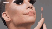 lipstick makeup preparation false eyelashes drag queen