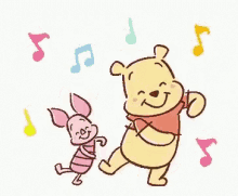 pooh tigger cute dance