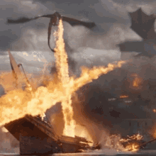 Flying Game Of Thrones GIF - Flying Game Of Thrones Dragon GIFs