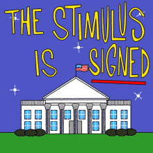 The Stimulus Is Signed The White House GIF - The Stimulus Is Signed The White House Balloons GIFs