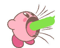 Kirby Line Sticker Kirby Eat Message Sticker - Kirby Line Sticker Kirby Kirby Eat Message Stickers
