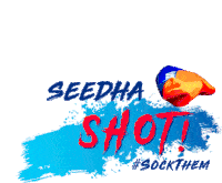Seedha Shot Cricket Gloves Sticker - Seedha Shot Seedha Shot Stickers