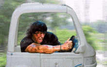 Rambo Driving Car Rambo GIF - Rambo Driving Car Rambo Sylvester Stallone GIFs