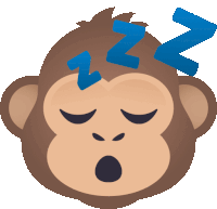Sleeping Monkey Joypixels Sticker - Sleeping Monkey Monkey Joypixels Stickers