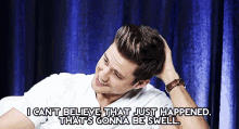 Aaron Tveit Interview GIF - Aaron Tveit Interview Couch GIFs