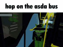 hop on the asda bus hop on the bus bus roblox bus roblox meme