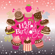 Happy Birthday Cake GIF - Happy Birthday Cake Cupcakes GIFs