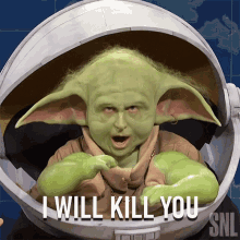 I Will Kill You Baby Yoda GIF - I Will Kill You Baby Yoda Saturday Night Live GIFs