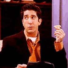 friends ross chips staring