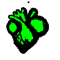 Green Heart Heart Beat Sticker - Green Heart Heart Beat Green Stickers