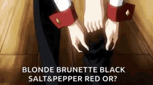 Dress Up Anime GIF - Dress Up Anime Blonde Brunette Black GIFs