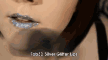 3d Silver Glitter Lips GIF - Youtube Makeup Tutorial GIFs