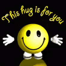 hug emoticon emoji this is for you happy