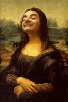 Mona Lisa Mr Bean GIF - Mona Lisa Mr Bean Funny As Hell GIFs