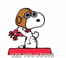 Redbarron Snoopy GIF - Redbarron Snoopy See You Soon GIFs