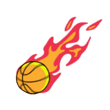 spinnig on fire basketball burning olympic games