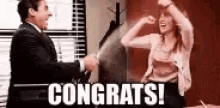 Congrats The Office GIF - Congrats The Office Champagne GIFs