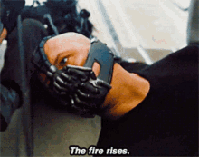 Bane Fire Rises GIF - Bane Fire Rises Mask GIFs