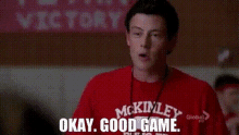 Glee Finn Hudson GIF - Glee Finn Hudson Okay Good Game GIFs