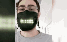face mask robot talk smile led
