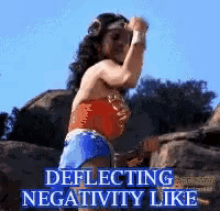 Wonder Woman Negativity GIF - Wonder Woman Negativity Shield GIFs