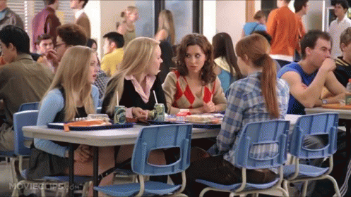 Shut Up Gif Mean Girls Cafeteria Shut Up Discover Share Gifs