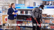 Youre Gonna Bolt Cut Us Into The21st Century Dina GIF - Youre Gonna Bolt Cut Us Into The21st Century Dina Superstore GIFs