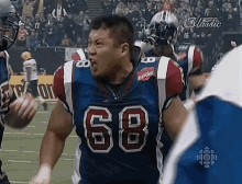 montreal alouettes brian chiu pumped lets go excited
