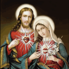 Hearts Of Jesus And Mary Sacred Heart Of Jesus GIF - Hearts Of Jesus And Mary Sacred Heart Of Jesus Immaculate Heart Of Mary GIFs
