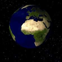 planet earth globe spinning outer space