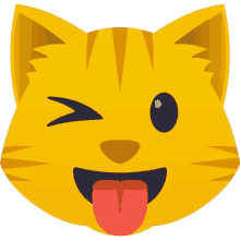 wink cat joypixels just joking just kidding