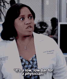 Greys Anatomy Miranda Bailey GIF - Greys Anatomy Miranda Bailey Its A Low Low Bar For A Physician GIFs