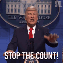 Stop The Count Donald Trump GIF - Stop The Count Donald Trump Alec Baldwin GIFs