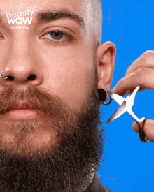Trimming Beard Scissor GIF - Trimming Beard Beard Scissor GIFs