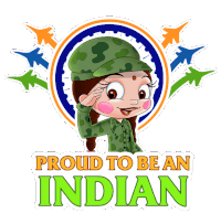 Proud To Be An Indian Chutki Sticker - Proud To Be An Indian Chutki Chhota Bheem Stickers