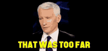Anderson Cooper - Too Far GIF - Too Far Anderson Cooper Offended GIFs