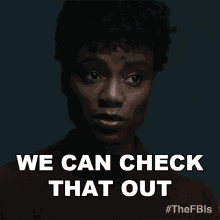 We Can Check That Out Tiffany Wallace GIF - We Can Check That Out Tiffany Wallace Fbi GIFs