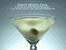 Dirty White Dog Have A Martini GIF - Dirty White Dog Have A Martini Stirred Not Shaken GIFs