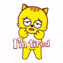 tired yellow
