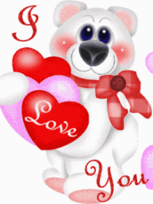 Teddy Bear I Love You GIF - Teddy Bear I Love You Love You GIFs