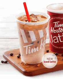 Tim Hortons Iced Lattee GIF - Tim Hortons Iced Lattee Timmies GIFs