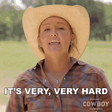 Its Very Very Hard Katey Jo Gordon GIF - Its Very Very Hard Katey Jo Gordon Ultimate Cowboy Showdown Season2 GIFs