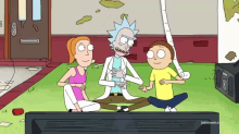 I Dont Give A GIF - Rick And Morty Party Dance GIFs
