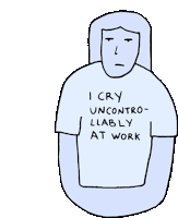 Cry At Work Cry Uncontrollably Sticker - Cry At Work Cry Uncontrollably Cry Out Stickers