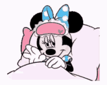 Minnie Mouse Bed Time GIF - Minnie Mouse Bed Time Wave GIFs